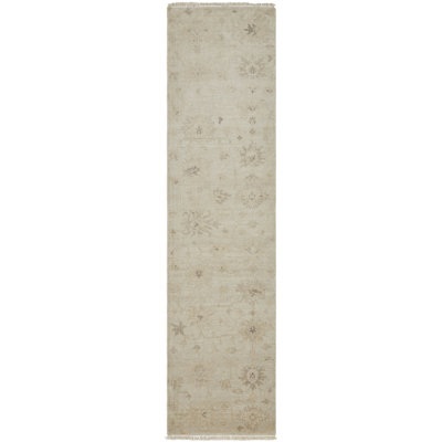 Wool Oriental Area Rug in Beige