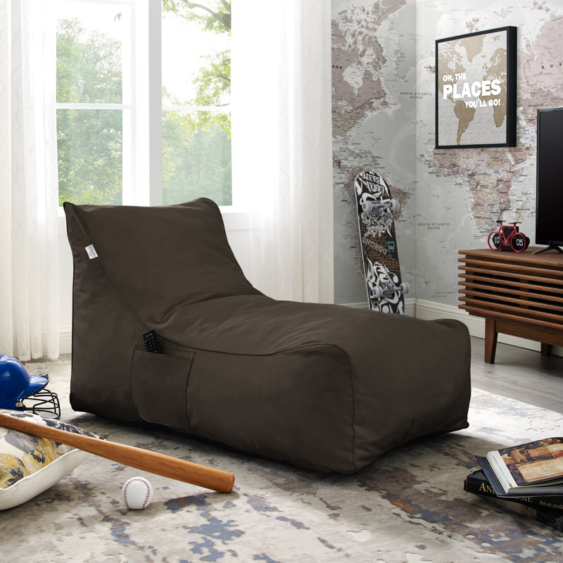 Fauteuil à billes et méridienne standard Resty pour chambre à coucher, Brun