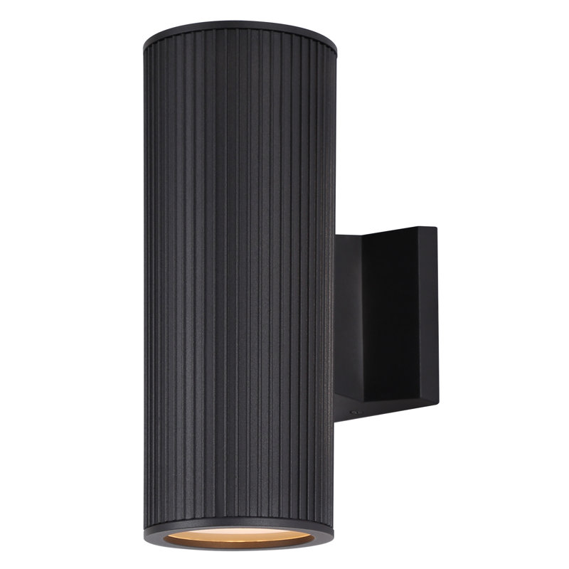 Lanterne murale d'extérieur moderne 1 lumière REXTON, Noir, noir, noir, noir