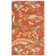 Emrick Blossom Hand Hooked Wool/Cotton/Latex Floral Rug in Rust