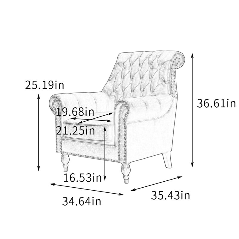 Fauteuil inclinable de salon avec rivet rétro, Rouge
