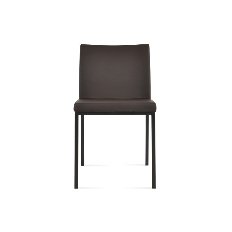 Chaise d'appoint en métal Aria, PPM brun, Noir