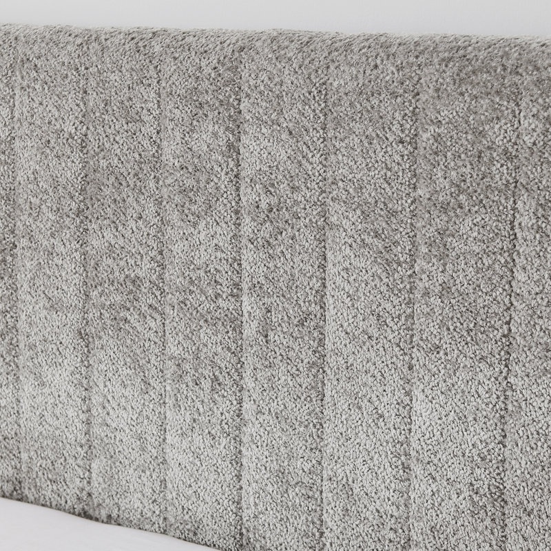 Lit double tapissier avec lit gigogne escamotable, Grey, Double