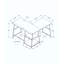 Bureau d'ordinateur, bureau personnel, coin, tablettes de rangement, forme en L, travail, ordinateur portable, métal, contemporain, moderne-1589539002