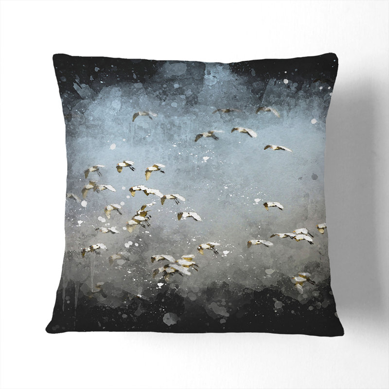 Square Throw Cushion, Black, 55cm H x 55cm W x 20cm D