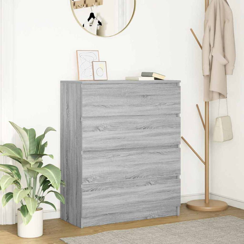 Sideboard 80X35x99 Cm Engineered Wood, Grey Sonoma