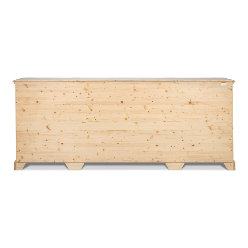Crested 96'' W Solid Wood Sideboard, Carmine Legno Tranparent