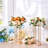 4PCS Gold Metal Column Wedding Flower Stand, 23.6inch High With Metal Laminate, Vase Geometric Centerpiece Stands, Cylindrical Floral Display Rack for Events Reception, Party Road Leads-94834162