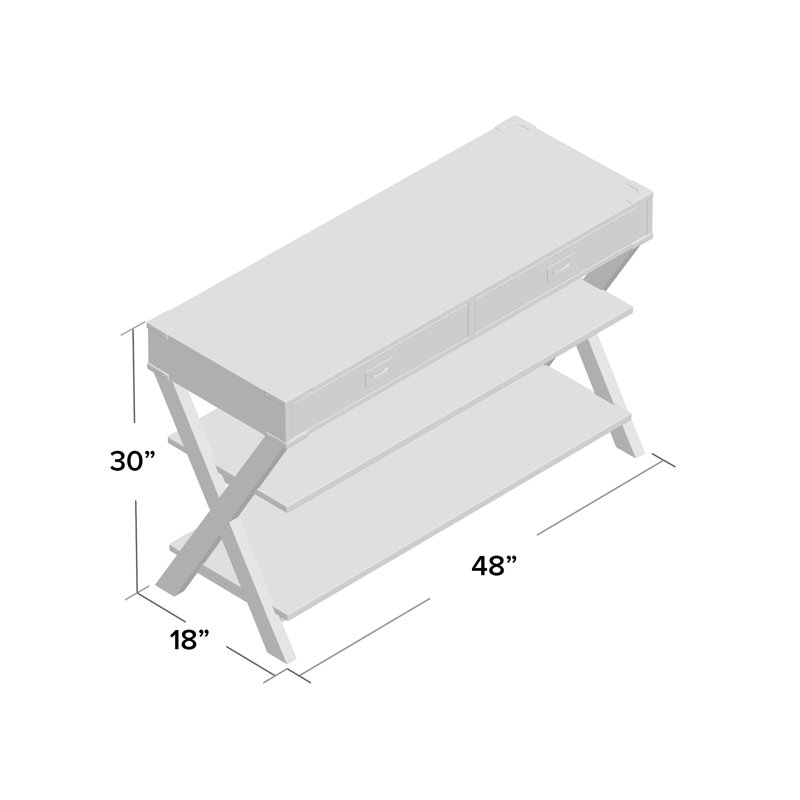 Console 48 po Atticus, Jaune