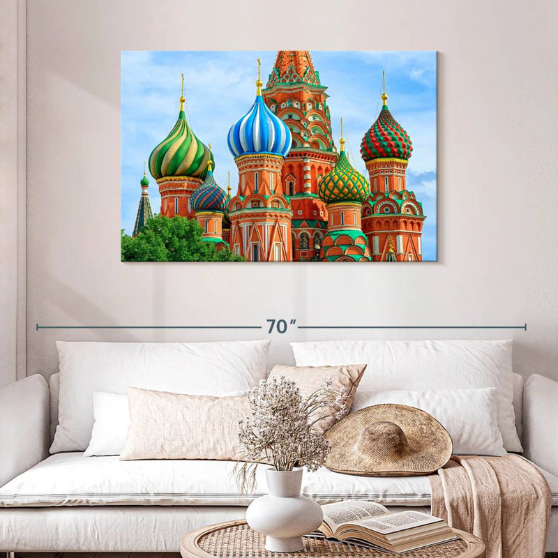 Adella, cathédrale Saint-Basile à Moscou, H 30 po x l 45 po