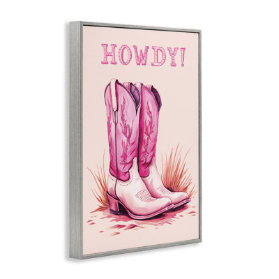 Bottes de cow-boy roses, art giclée par Andrea Haase