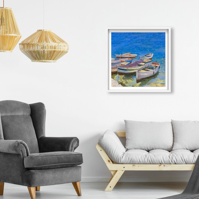 Lakeside Tranquility Canvas Transportation Print by Oliver Gal, 21.5"H x 21.5"W, White Frame