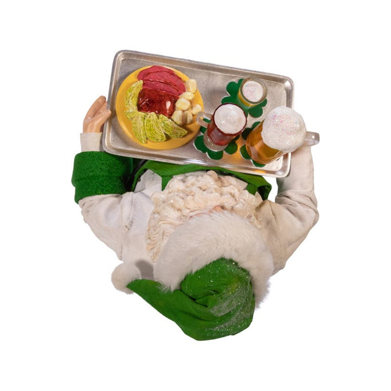 Fabriché Musical Irish Chef Santa, 10.5"