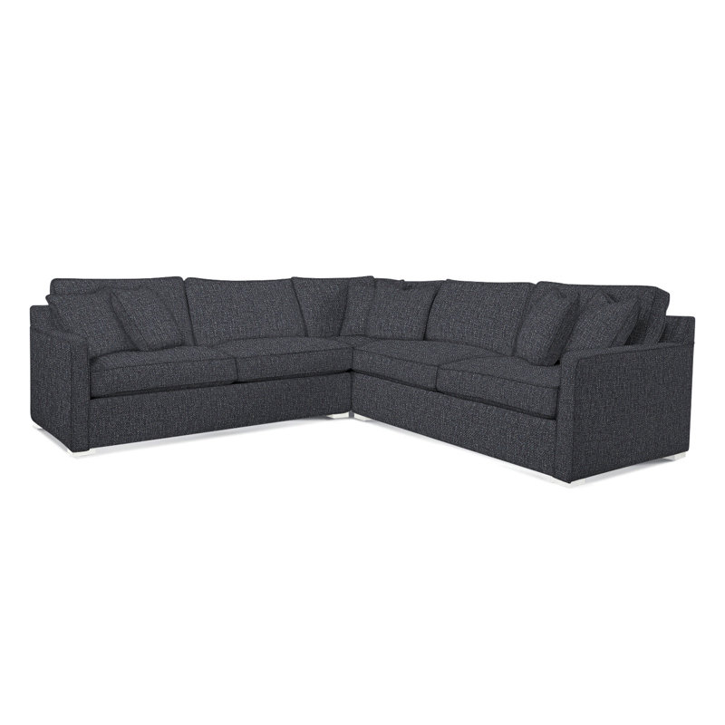 Brentwood Sectional, Gray Sugar Performance; 0863-84, Frost White