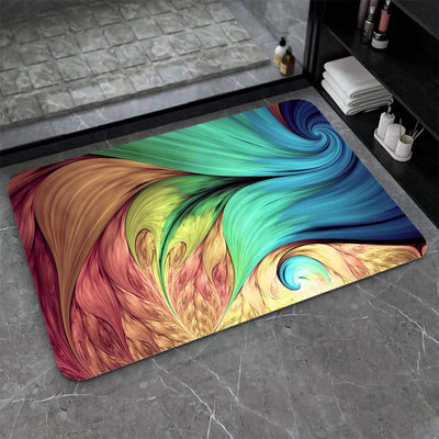 Peacock Feathers Non-Slip Eco-Friendly Easy To Clean 20×32Inch(50 * 80Cm)