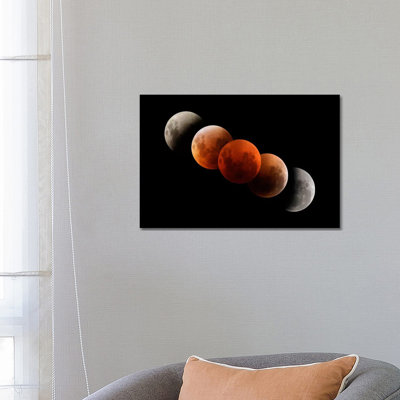 Composite Image of Lunar Eclipse I 1 Piece Wrapped Canvas Wall Art