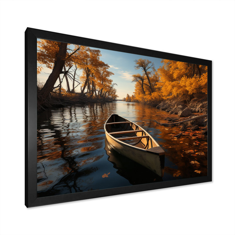Canada River Rhapsody I sur toile, H 12 po x l 20 po x P 1 po, Cadre simple noir