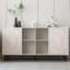 Meuble de salon de style Mid-Century moderne avec meuble télé et armoire de rangement blanche