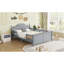 Lit plateforme double pour enfants, lit double avec tête et pied de lit, gris-1809414786-1809414799