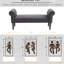 Banc de 52 po en lin gris pour plus de polyvalence fonctionnelle