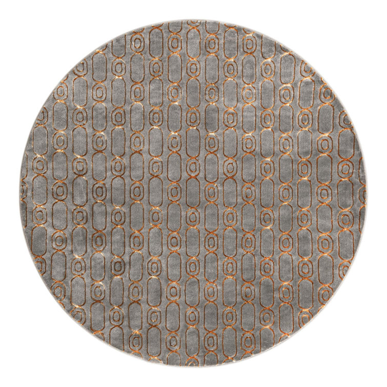 Latitude Run® Column Nikica Rug Gray and Gold