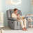 34" Wide Manual Upholstered Swivel Rocker Recliner with Adjustable Armrests-1685833462