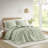 Willow Floral Tufted Fringed Border 3PC Bedspread Set-114551701-114551704