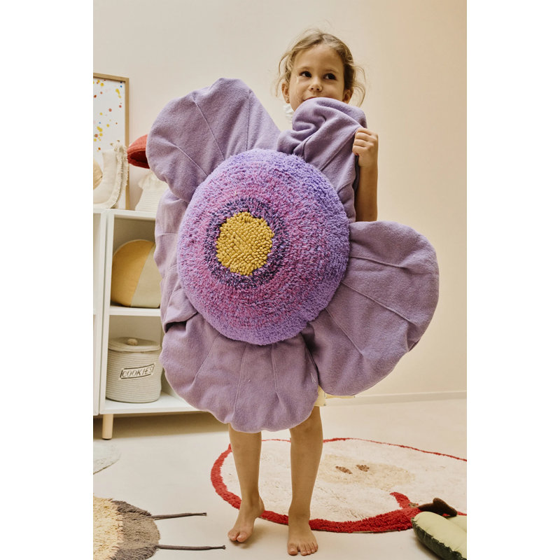 Floor Cushion Purple Poppy