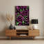 Abstrait floral rouge 86, art mural en métal-1753161962
