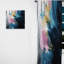 Kewal - Rideau abstrait en rose et bleu «The Unseen II» - Velours obscurcissant - 1 panneau-287957377