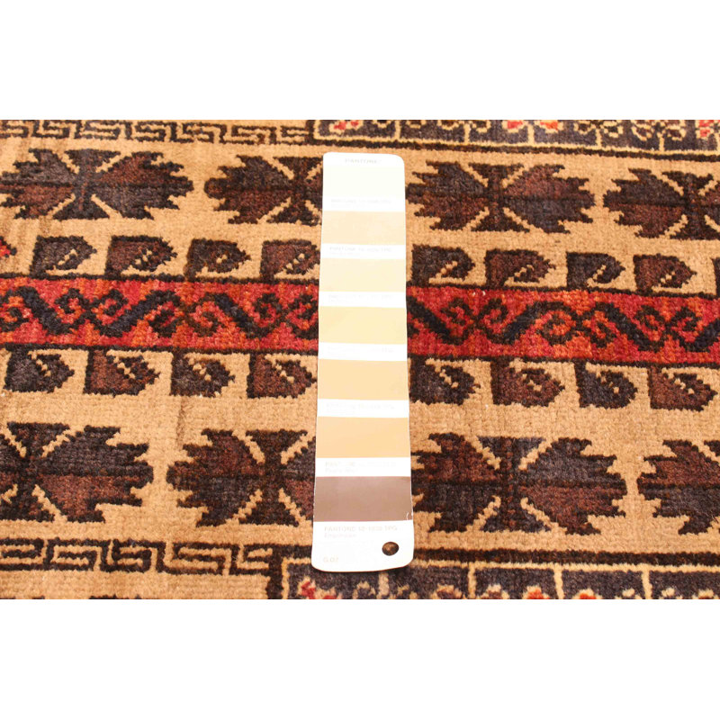 Tapis brun Teimani 2 pi 10 po x 4 pi 10 po