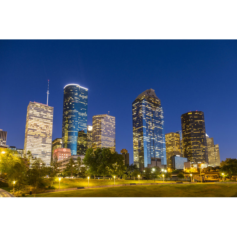 Racette Houston At Night by Meinzahn - Wrapped Canvas Print, 61cm H x 91cm W 3.8cm D
