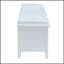 Banc de rangement beige et blanc avec paniers en rotin à 3 tiroirs, parfait pour les sièges organisés dans n'importe quelle pièce-830768614