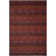 Tapis rouge / brun en laine Hossain