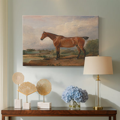 Portrait d'un cheval bai dans un paysage-James Ward-Gallery, toile tendue-1820
