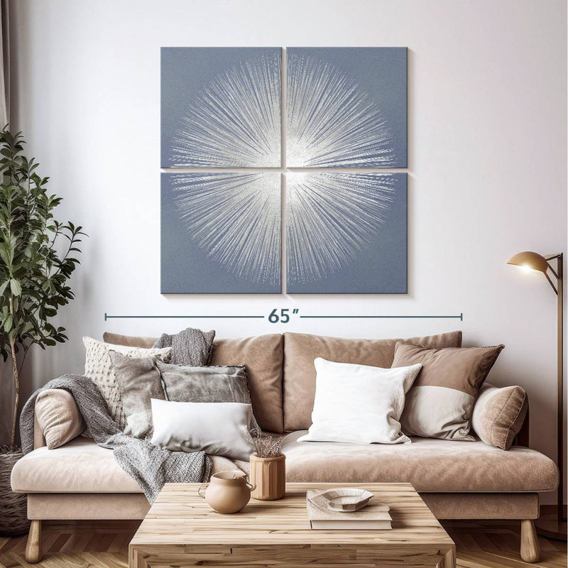 Avery Silver Sunburst On Gray I