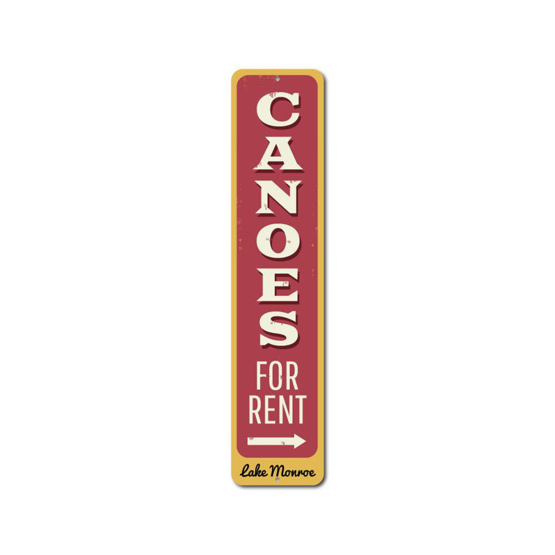 Canoe For rent, H 4 po x l 18 po x P 0,04 po
