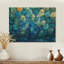 Collage de plumes de paon bleu et vert I - impression sur bois d'animal paon - sur bois de pin naturel-273194887