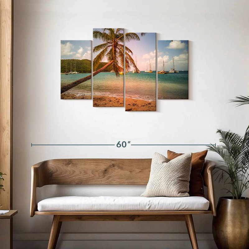 Gillard Tobago Cays Gillard Palm, H 27 po x l 43 po
