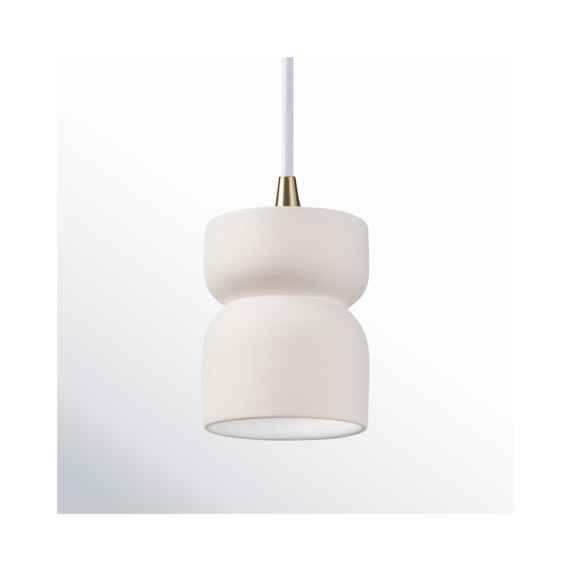 Nysta Ceramic Dimmable Pendant, Celadon Green Crackle, Antique Brass