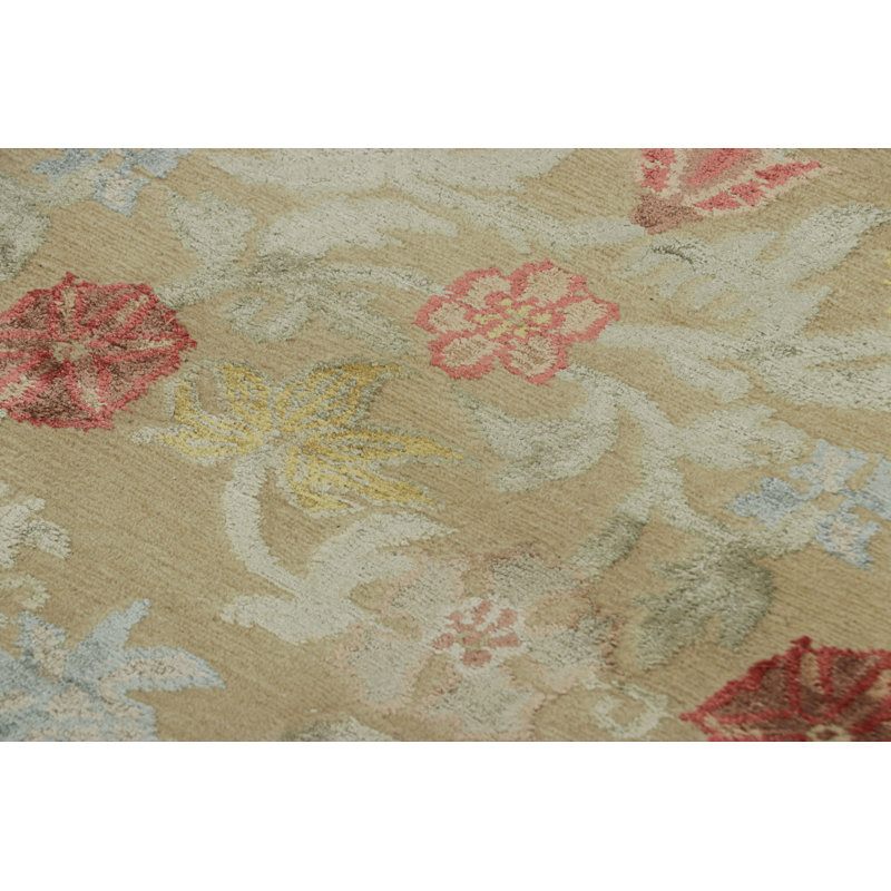 Handmade Silk and Wool Area Rug