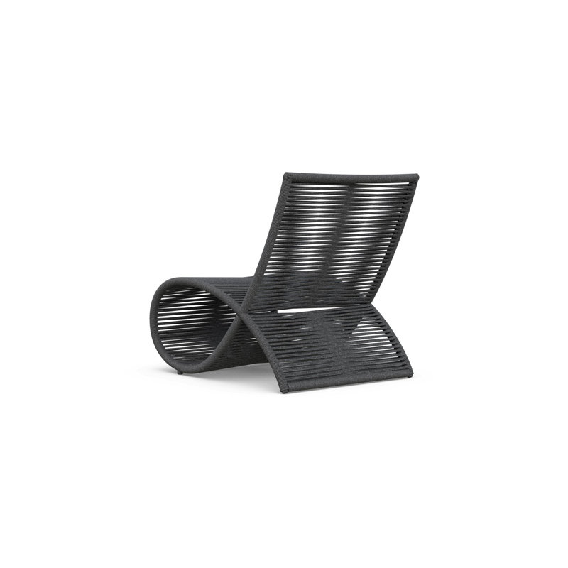 Wave Club Chair, Matte Charcoal