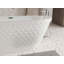 Baignoire autoportante 59 po en acrylique avec motif à losanges unique: forme ovale spacieuse, finition blanc brillant, trop-plein chromé et bonde escamotable