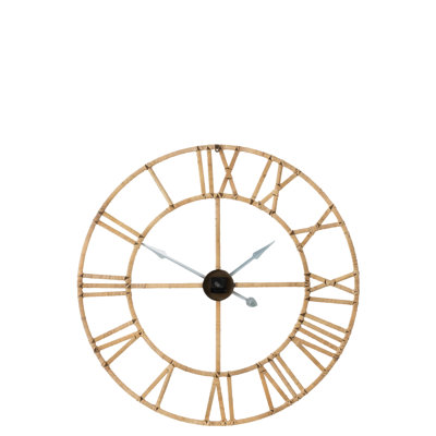 Alexys Rattan Skeleton Wall Clock