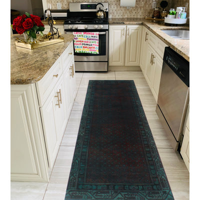 Jan-Duncan One-of-a-Kind 2'9" X 9'4" 1980s Runner Wool Area Rug in