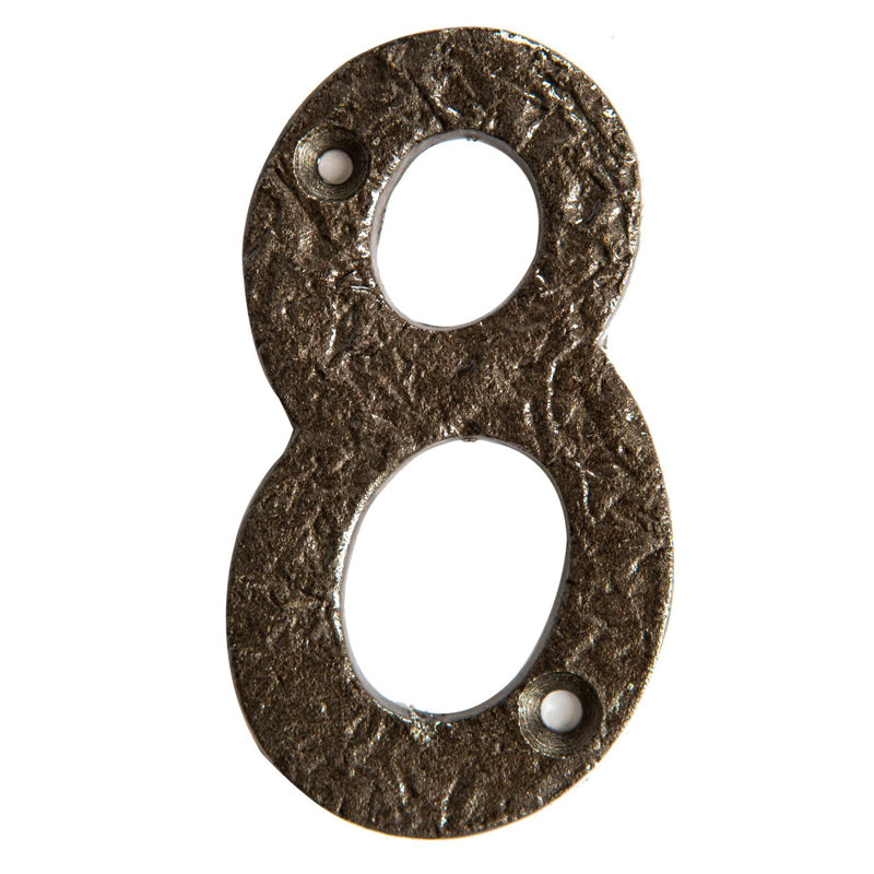 7.8cm H Iron House Number