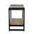 27.5'' Mango Wood End Table with Storage Shelf and Black Metal Frame