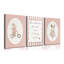 3Pcs Bunny Nursery Canvas Wall Art Pink Baby Nursery Wall Decor Pictures Cute Rabbit Posters Prints For Toddler Room Playroom Bedroom Home Decoration-1174159275