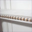 Washed White 59in Curved Beaded Console Table - Space-Saving Versatile for Entryway &amp; Living Room