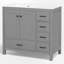 Meuble-lavabo simple 36 po avec plateau en céramique Sanyia-1197810734